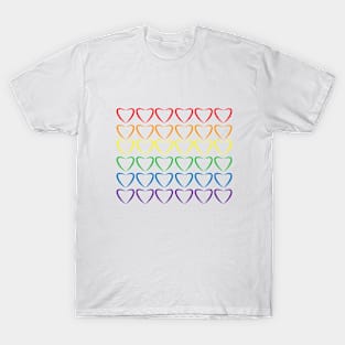 Rainbow Open Hearts T-Shirt